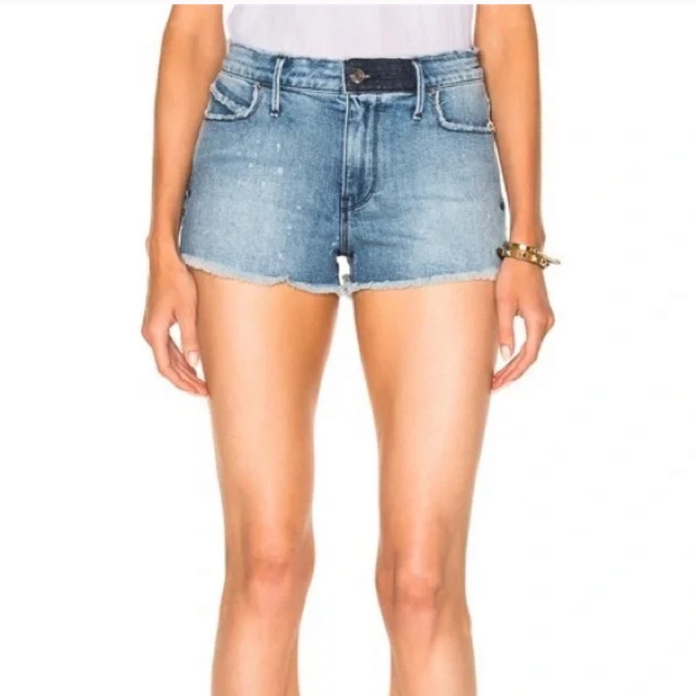 RtA Olivia Blue‎ Raw Hem Jean Shorts Size 26